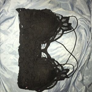 Black lace bralette